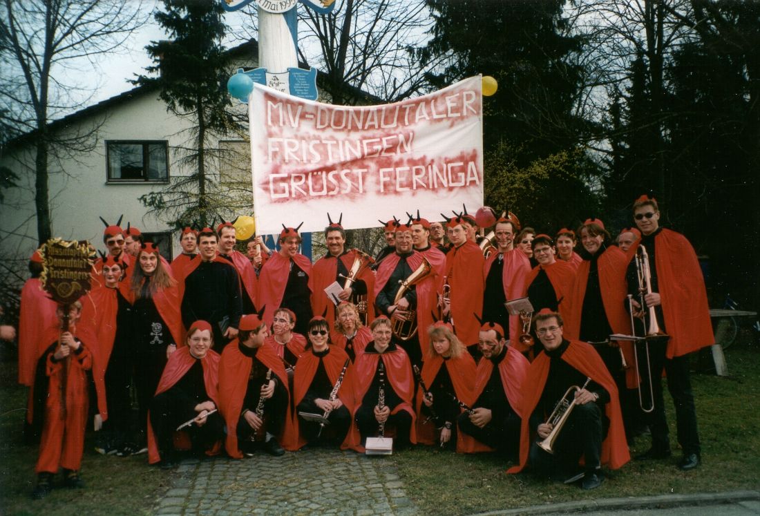 Gruppenfoto in München bei einem Faschingsumzug
